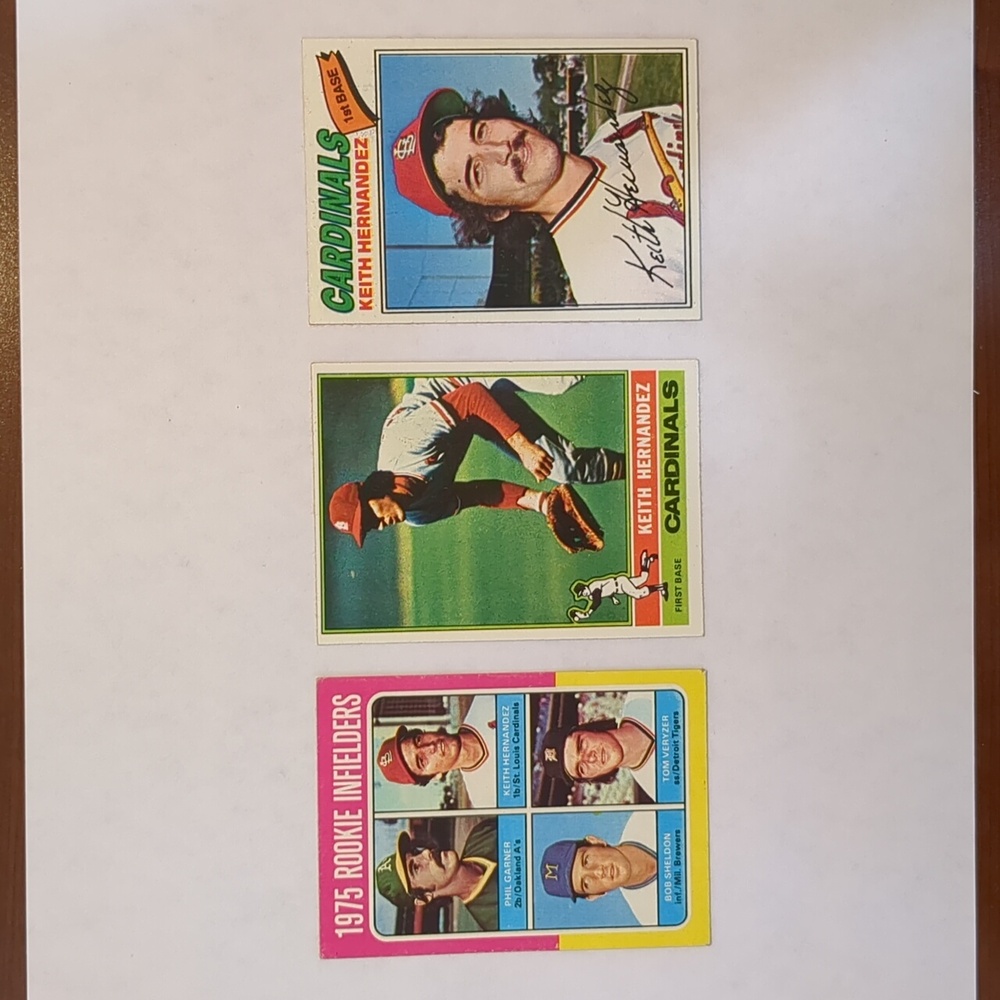 Topps Keith Hernandez 1975 Rookie#623 Baseball Card plus second and third years